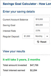 Savings Goal - How Long To Save?